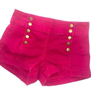 Maroon Forever 21 high waisted shorts